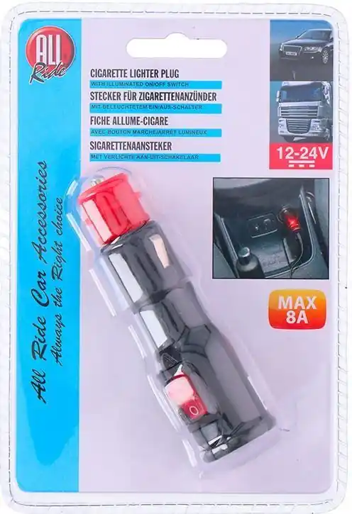 ALLRIDE Zástrčka zapalovače 12/24 V, s vypínačem Cenová Bomba