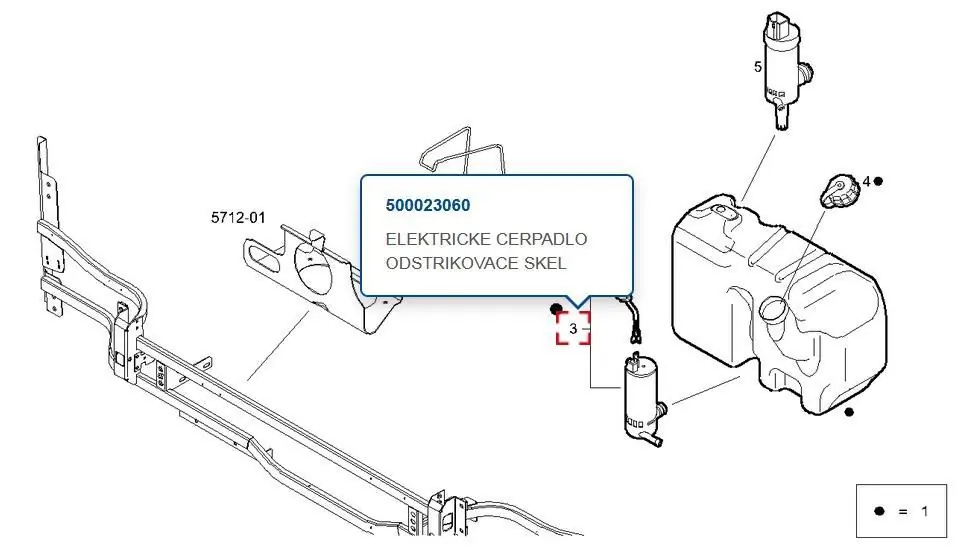 Čerpadlo ostřikovače Arway;Crossway 500023060 Nejlepší Cena