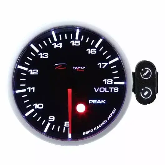 Přídavný budík Depo Racing Peak 7-color - voltmetr Nejlepší Volba