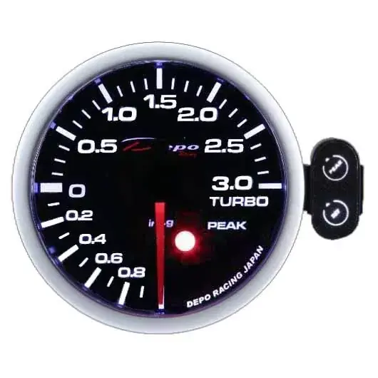 Přídavný budík Depo Racing Peak 7-color - tlak turba elektronický do 3bar Nejlepší Cena