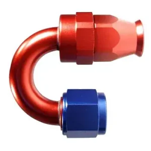 Nejlepší Volba Fitinka koleno 180° D-04 (AN4) 7/16"x20-UNF - teflonová PTFE hadice