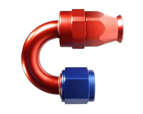 Ověřený Fitinka koleno 180° D-08 (AN8) 3/4"x16-UNF - teflonová PTFE hadice