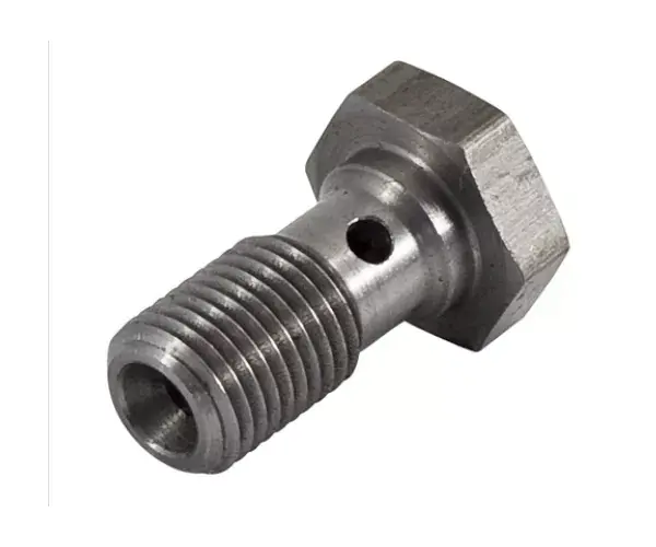 Průtokový šroub na banjo M10 x 1,0 - délka 24mm - nerezový Nakupujte Hned