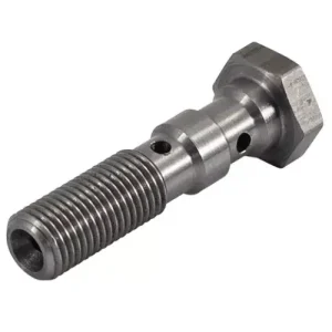 Průtokový šroub na 2x banjo M10 x 1,0 - délka 38mm - nerezový Vrácení Zdarma