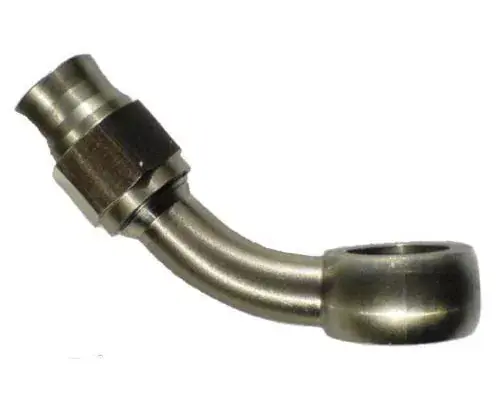 Banjo koleno 45° D-03 (AN3) - délka 45mm - průměr oka 10,2mm - nerezové Cenově Výhodný