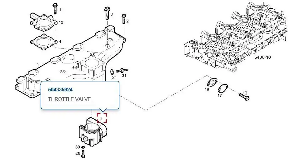 Klapka škrtící 504335924 Bosch 0280750073 Akce