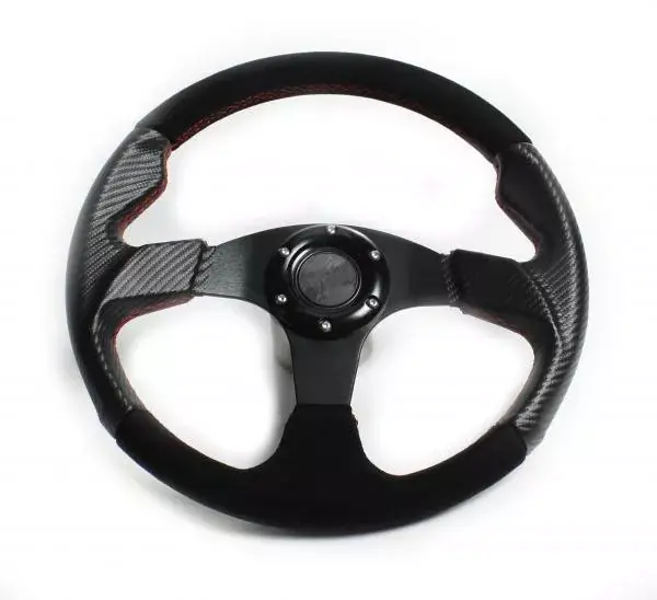 Nakupujte Hned Sportovní volant SW404 - 350mm semiš - karbon look/čený