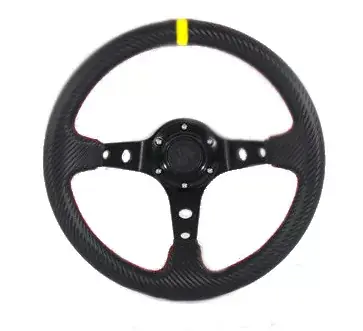 Pouze Dnes Sportovní volant SW401 - 350mm semiš / 90mm - karbon look/černý