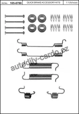 Sada příslušenství, brzdové čelisti QUICK BRAKE 105-0780 Vysoce Kvalitní