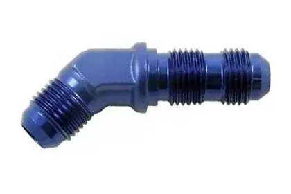 Poslední Šance Upínací hlava (bulkhead) 45° koleno D-10 (AN10) 7/8"x14-UNF