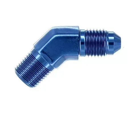 Levný Redukční fitinka koleno 45° D-04 (AN4) 7/16"x20-UNF - 1/8"-NPT