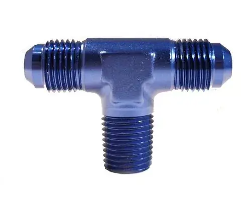 Vysoce Kvalitní T rozbočovač 2x D-04 (AN4) 7/16"x20-UNF - 1x 1/8"-NPT