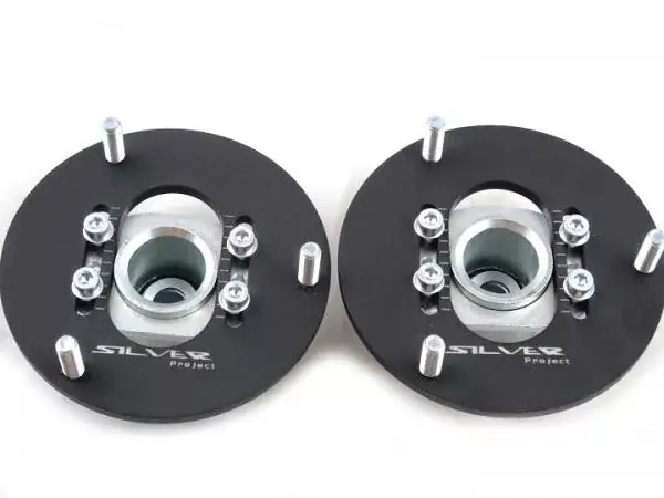 Omezená Nabídka Přední horní uložení tlumičů (Pillowball Top Mounts) Silver Project BMW E36 - verze pro sériový podvozek