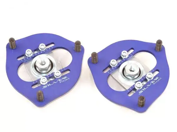 Přední horní uložení tlumičů (Pillowball Top Mounts) Silver Project Nissan 200SX S13/S14/S15 - -12mm Speciální Cena