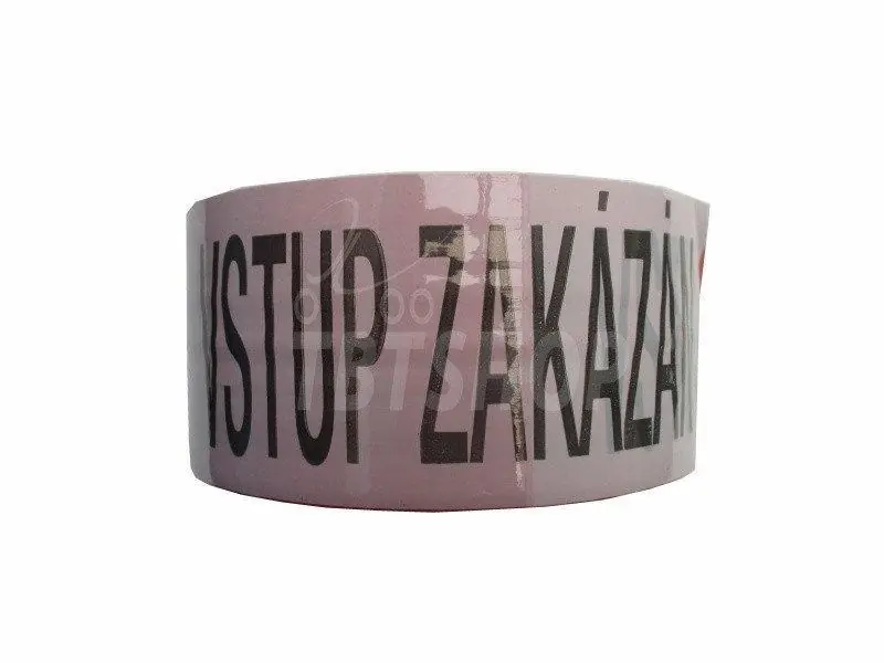 Aktuální Páska bezpečnostní červeno/bílá "Vstup zakázán" - 80mm x 500m