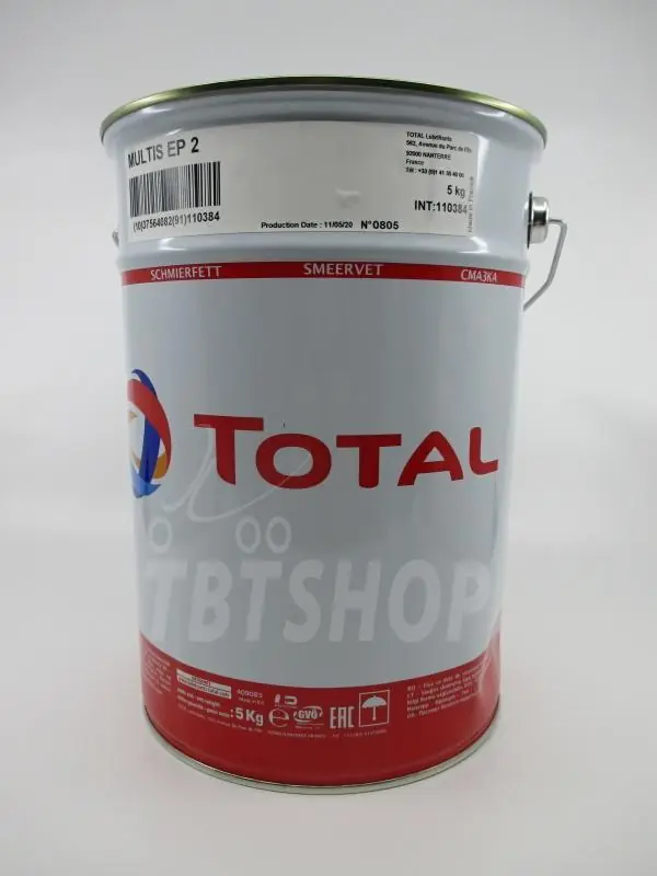 Plastické mazivo TOTAL Multis EP2 /5Kg Objednat Nyní