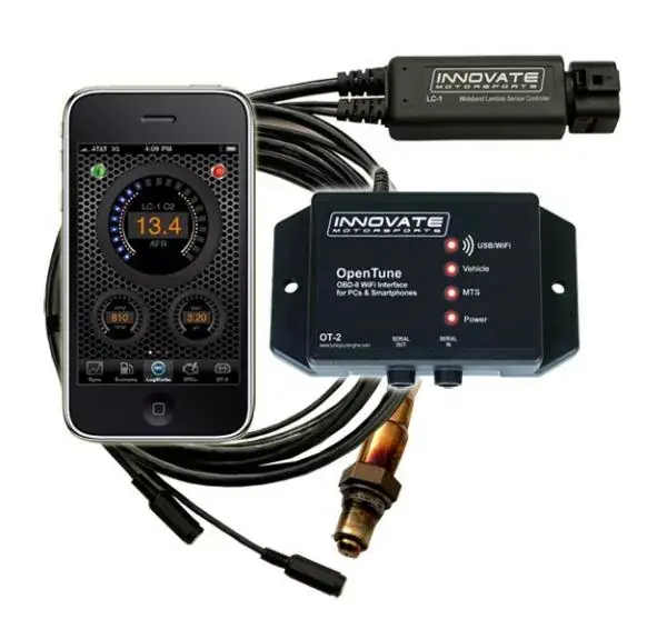 Bezdrátové zařízení Innovate Motorsports OpenTune-2 OT-2 + Digitální O2 kontrolér LC-2 určeno pro propojení s iPhone, iPpod, PC Levný