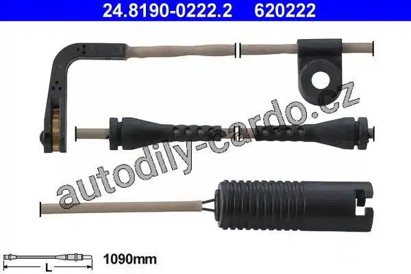 Výstražný kontakt opotřebení obložení ATE 24.8190-0222 (AT 620222) - BMW Značkový