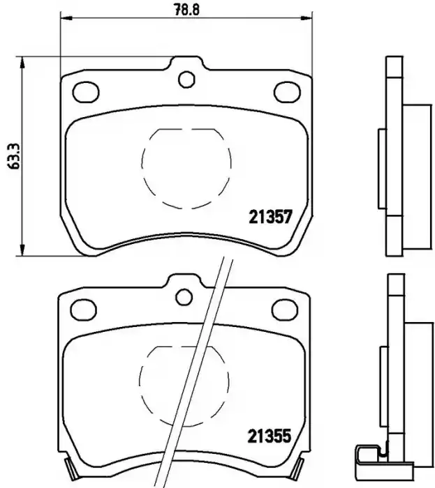 Must-Have Sada brzdových destiček BREMBO P49013 - KIA