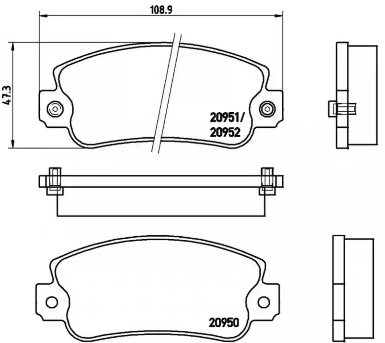Sada brzdových destiček BREMBO P23013 - FIAT Doprava Zdarma