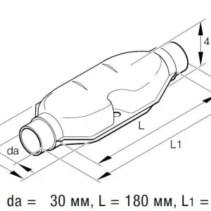 Tlumič výfuku 30mm Novinka