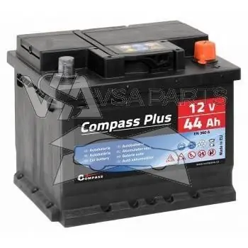 Autobaterie 12V 44Ah 360A - COMPASS PLUS Dokud Zásoby Vydrží