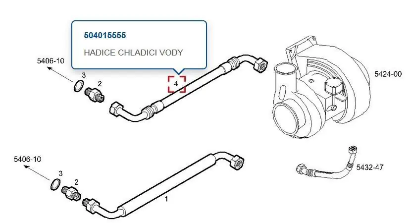 Trubka 504015555 vodní do turba Doprava Zdarma
