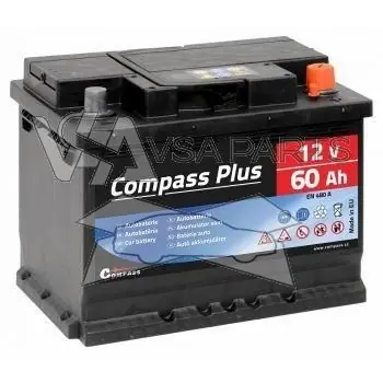 Autobaterie 12V 60Ah 480A - COMPASS PLUS Super Cena