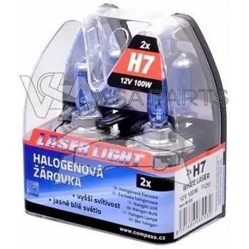Nízká Cena Žárovka 12V H7 100W 2ks WHITE LASER