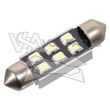 Žárovka 12V 6LED SMD suf. SV8.5, bílá, 38 mm, 1.5W Levný