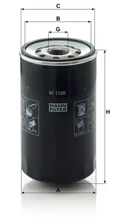 Cenově Výhodný Olejový filtr MANN W1168 (MF W1168)