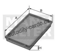 Vzduchový filtr MANN C3088 (MF C3088) Nízká Cena
