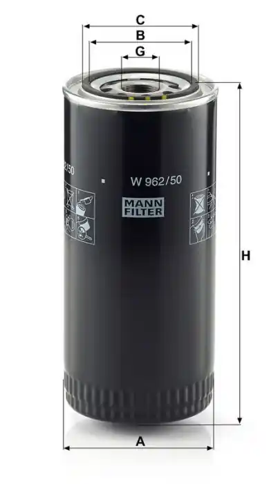 Finální Výprodej Olejový filtr MANN MF W962/50