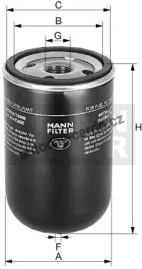 Palivový filtr MANN WK815 (MF WK815) Výprodej