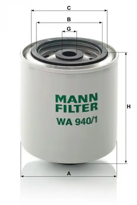Filtr chladiva MANN MF WA940/1 Oblíbený