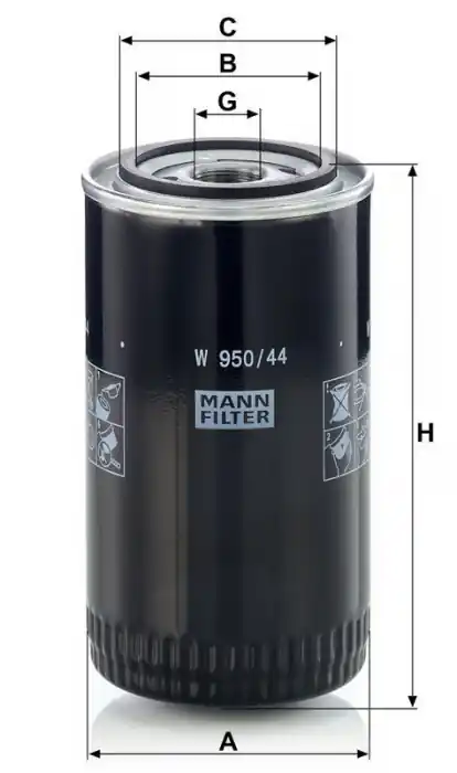 Sezónní Sleva Olejový filtr MANN MF W950/44