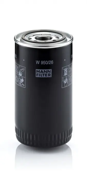 Rychlé Dodání Olejový filtr MANN W950/26 (MF W950/26) - GINAF, IVECO