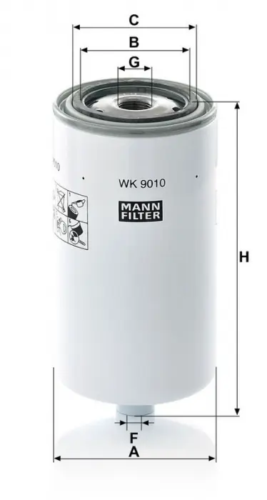 Palivový filtr MANN WK9010 (MF WK9010) Zlevněný