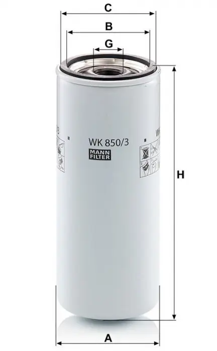 Expresní Doručení Palivový filtr MANN WK850/3 (MF WK850/3)