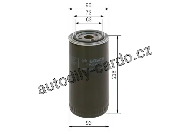 Časově Omezené Hydraulický filtr BOSCH F026407110
