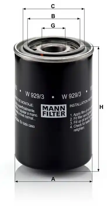 Nízká Cena Olejový filtr MANN W929/3 (MF W929/3)