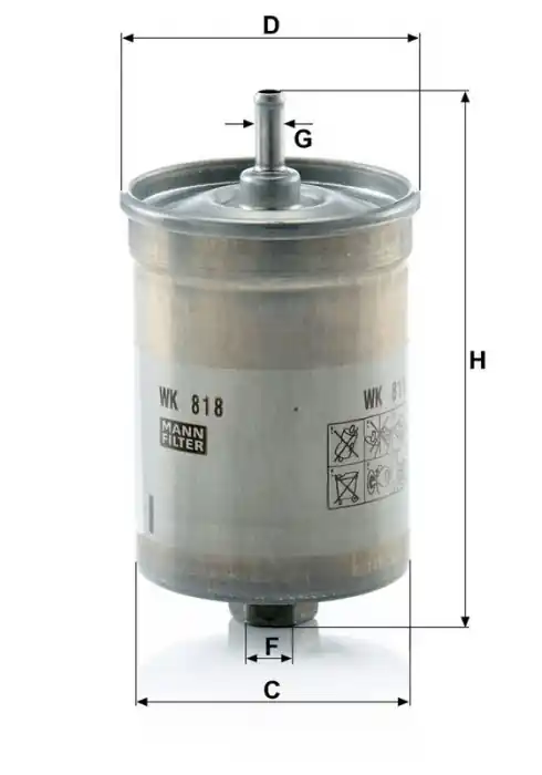 Novinka Palivový filtr MANN MF WK818