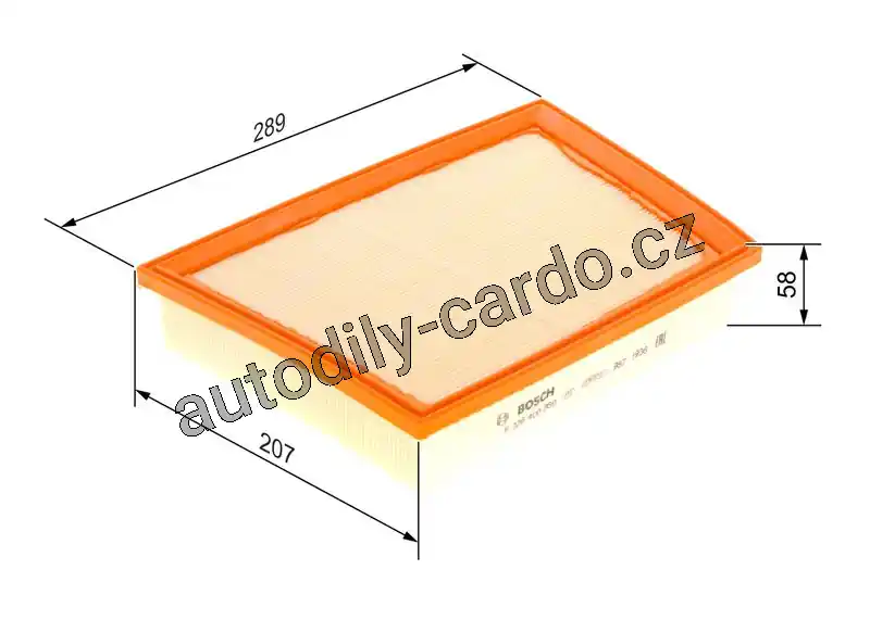 Autentický Vzduchový filtr BOSCH (BO F026400360)