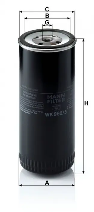 Nejlepší Volba Palivový filtr MANN WK962/5 (MF WK962/5)