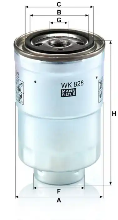 Palivový filtr MANN WK828X Novinka