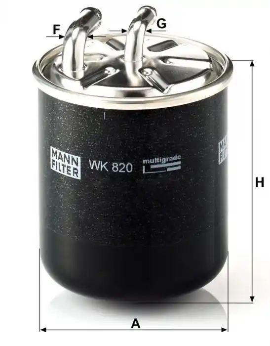 Palivový filtr MANN WK820 (MF WK820) - MITSUBISHI, SMART Autentický