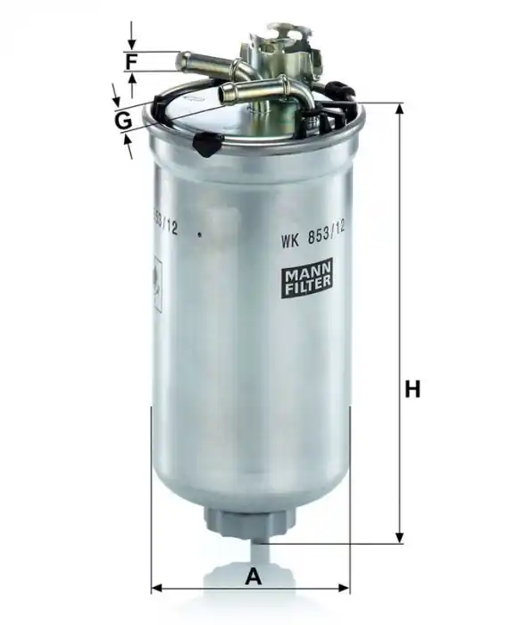 Palivový filtr MANN WK853/12Z Omezená Nabídka