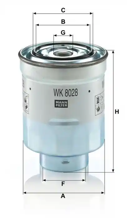 Palivový filtr MANN WK8028Z (MF WK8028Z) Výhodná Nabídka
