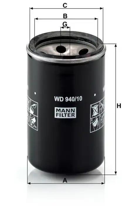 Hydraulický filtr MANN MF WD940/10 Odeslání Ihned