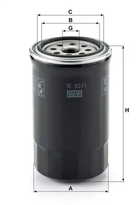 Olejový filtr MANN MF W8011 Finální Výprodej